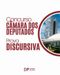Banner “Concurso Câmara dos Deputados – Prova Discursiva” com foto do Congresso Nacional em Brasília e logo Discursiva na Prática.
